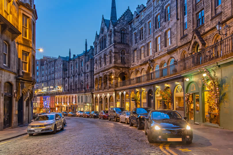 Victoria Street in the evening, Edinburgh