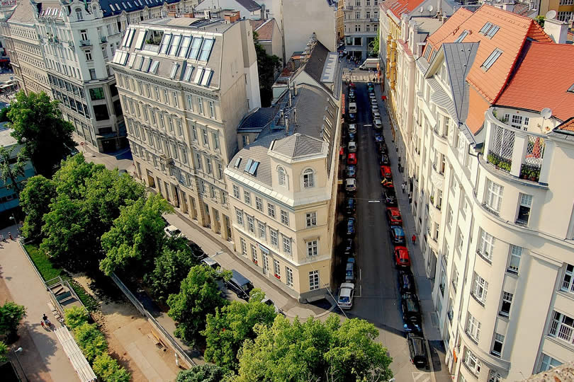 City centre buildings in Vienna Austria
