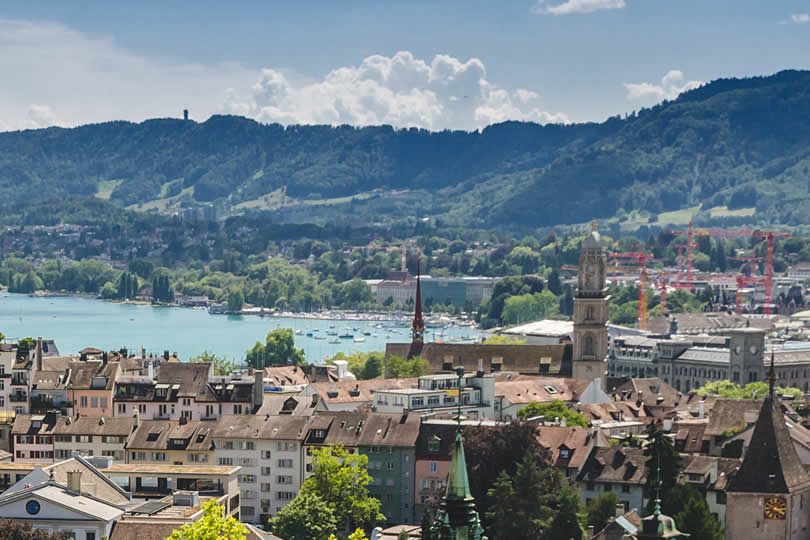 View on Zurich Enge district