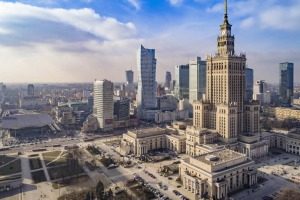 Warsaw downtown and Palace of Culture and Science