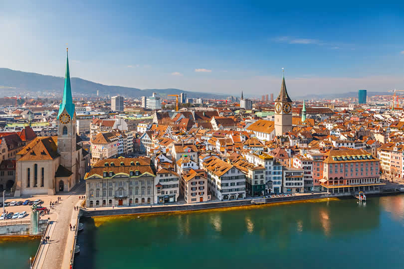Zurich in Switzerland downtown view